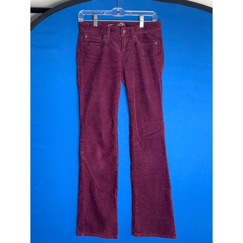 Ann Taylor LOFT burgundy corduroy pants - Size 0